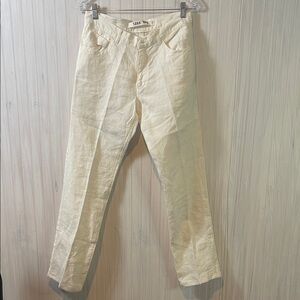 120% LINO MENS LINEN 5 POCKET PANT 33